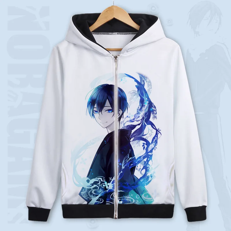 Белый Noragami YATO Iki hijori толстовка с капюшоном, костюм для косплея для мужчин и женщин, модная мультяшная куртка с капюшоном, школьная форма для студентов - Цвет: Белый