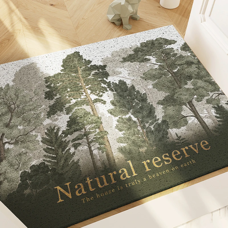 

Nordic Plant Ins Style Home Front Door Mat Bedroom Kitchen Bathroom Living Room Carpet Non-slip PVC Mat Entrance Door Mat Custom