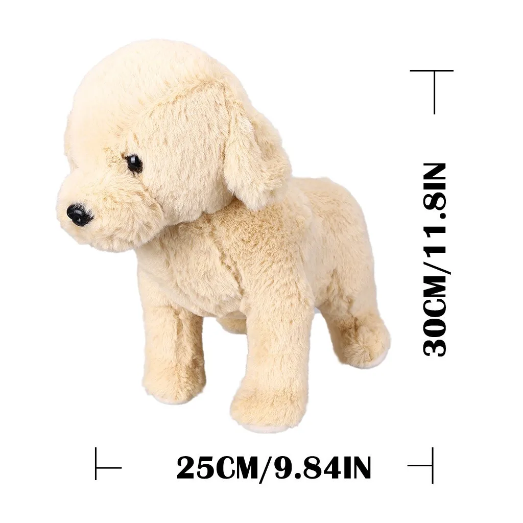 Teddy Dog Lucky Simulation Dog Poodle Plush Toys Handmade Realistic Figure Toy Dog Plush Stuffed Just6F