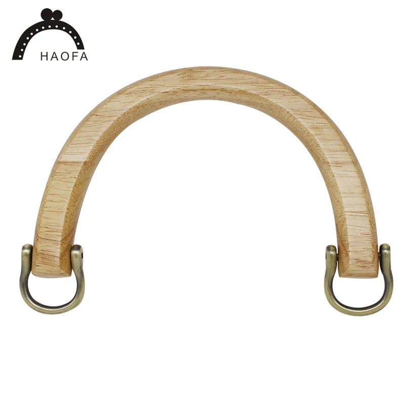 Bronze HAOFA Arriavls 15,5 см деревянная рамка под кошелек для DIY деревянный кошелек сумочка Рамка-звеньев естественного цвета Дамская сумка acccessories 1 шт./компл - Цвет: Bronze