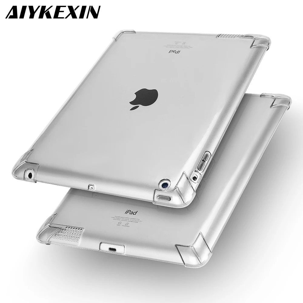 

Shockproof Silicone Case For iPad 2 iPad 3 iPad 4 Case Soft Cover for iPad 2/3/4 Drop Resistance Case Protection for ipad A1460