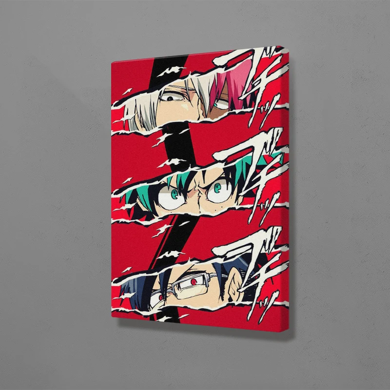 Искусство на стену Midoriya Tenya Iida Картина холсте для гостиной дома спальни кабинета