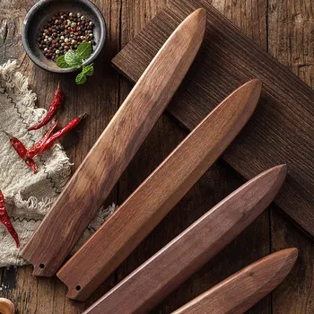Fodero per coltello in legno Strumento da cucina multifunzione Copertura protettiva Taglierina per pesce in stile giapponese Fodero in legno Protezione per lama 1