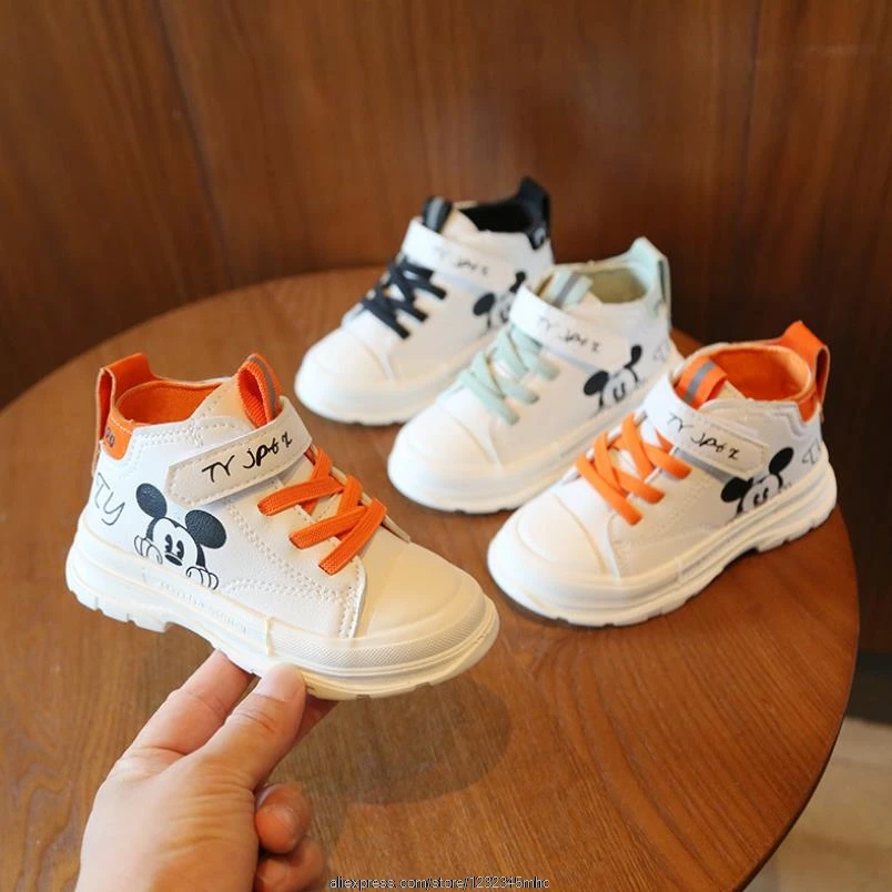 Original Disney Children Casual Shoes Boys Girl Sneakers Spring Kids Sports Shoes New Baby Mickey Mouse Breathable Soft Running sports shoes kids sneakers kids shoes