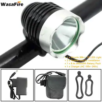 

WasaFire 1800lm XML T6 LED Bike Light 9600mAh Bicycle Front Light MTB Head Lamp Cycling Headlight + 18650 Battery Pack + Charger