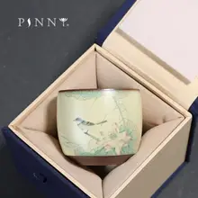 PINNY 75 мл изысканная ручная роспись птица чайная чашка традиционная китайская грубая Керамическая пиала чашка керамическая кунг-фу чайная чаша