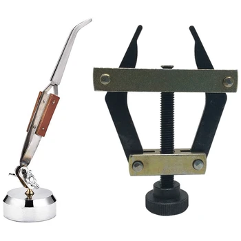

1Pcs Roller Chain Connecting Puller Holder Chain Holder & 1Pcs Rebound Jewelry Bending Welding Tweezers Tweezers