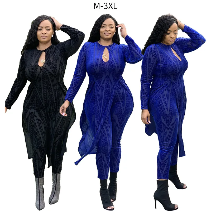 2 piezas conjuntos de mujer trajes de invierno grande de las mujeres Top Irregular, conjunto de dos piezas Sexy club nocturno trajes conjuntos de la primavera de 2021