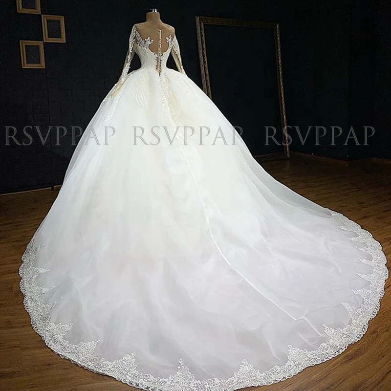 Роскошное Свадебное платье, винтажное кружевное платье с длинными рукавами и бисером, африканские подвенечные свадебные платья, robe de mariee