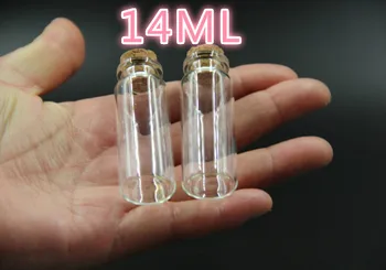 

20PCS 22*60mm 14ml Mini Small Glass Bottles with Clear Cork Stopper Tiny Vials Jars Container Message Wedding Jewelry Favor Gift