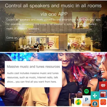 

Audiocast Airplay DLNA Music Radio Receiver Transmitter Supported Airmusic Android iOS TransmitterSoundMate WIFI Audio F1M9
