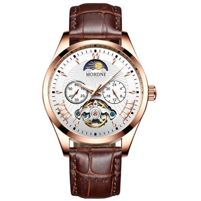 Высокое качество MOHDNE Tourbillon мужские s часы Мужские автоматические часы мужские светящиеся водонепроницаемые механические часы в стиле стимпанк