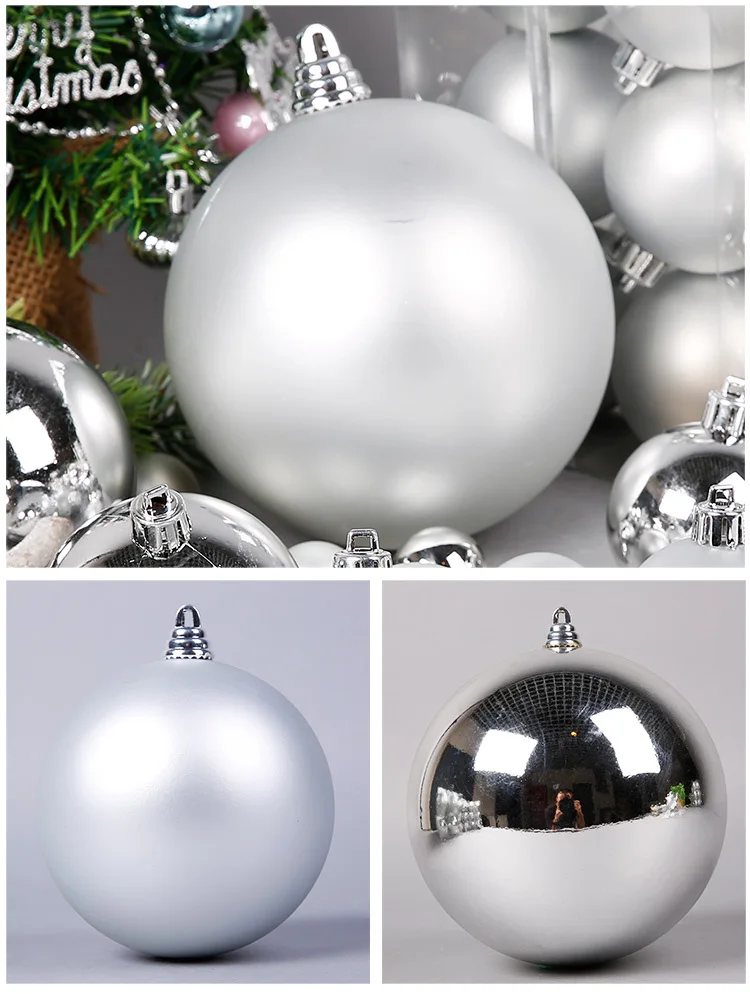 Рождественские украшения из пенопласта шары елочные украшения шары Серебряные Матовые Рождественские шары 12 шт