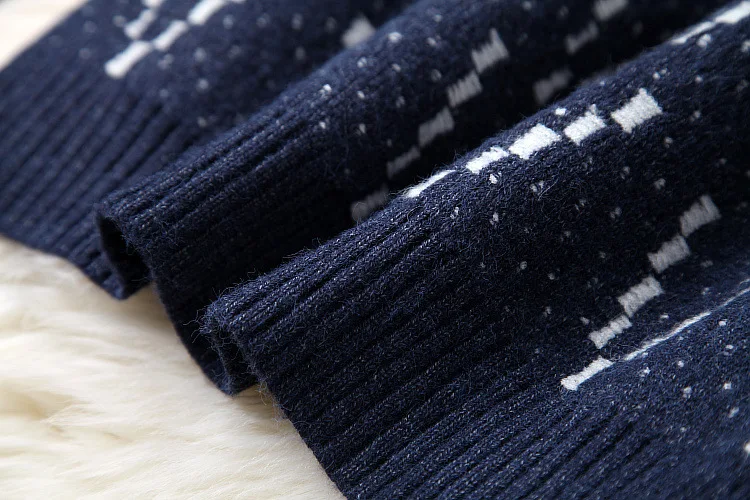 Зимний теплый пуловер с высоким воротом, свободный свитер, комплект из 2 предметов, Женский вязанный топ с водяным напылением+ Широкие трикотажные штаны, костюм черного и синего цвета