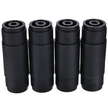 

4pcs 4 Pin Speaker Adapter HiFi Amplifier Connector Stereo Audio Loudspeaker Coupling Connection Adapter