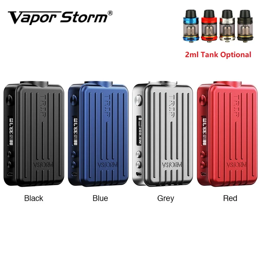 Новый оригинальный Vapor Storm Trip TC мод самый маленький двойной бокс мод с 0,91 дюймовым экраном стильный чемодан электронная сигарета мод против