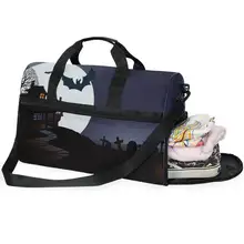 ALAZA дорожные сумки для спортзала на Хэллоуин с принтом, холщовая Спортивная уличная женская большая карманная Повседневная сумка для покупок, сумка на плечо для мужчин