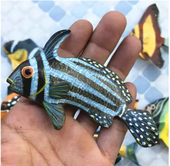 Ручная роспись Морской тропической рыбы 3D магниты на холодильник туристические сувениры холодильник магнитные наклейки подарок - Color: 021