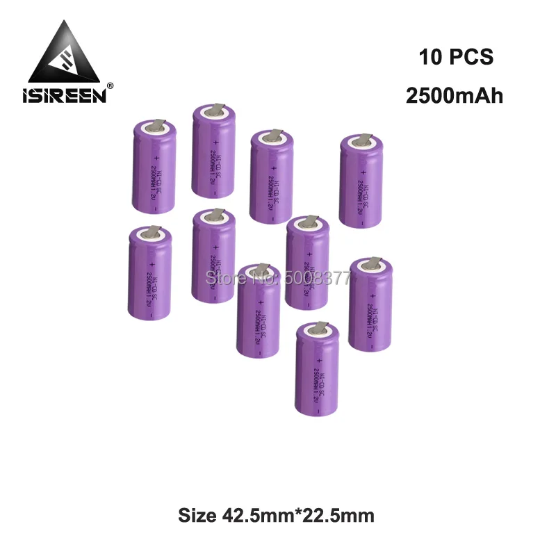 SC Ni-CD 2500mAh 1,2 V Аккумуляторные батареи DIY электрические аккумуляторные батареи Subc Ni аккумулятор CD электронные игрушки светодиодный свет