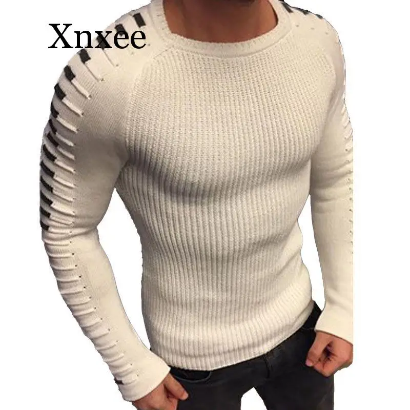 Мужской Повседневный свитер с круглым вырезом