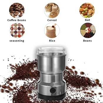 

Electric Coffee Grinder Powerful Beans Spices Nut Seed Coffee Bean Grind Mill Herbs Nuts Kitchen Salt Pepper Grinder Blender