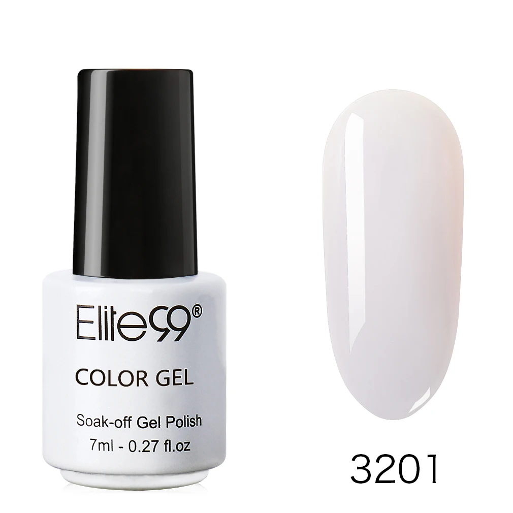 Elite99 желе УФ-гель для ногтей замачиваемый полупрозрачный гель для дизайна ногтей маникюр Vernis полупостоянные ногти телесного цвета гель лак - Цвет: 7ML 3201
