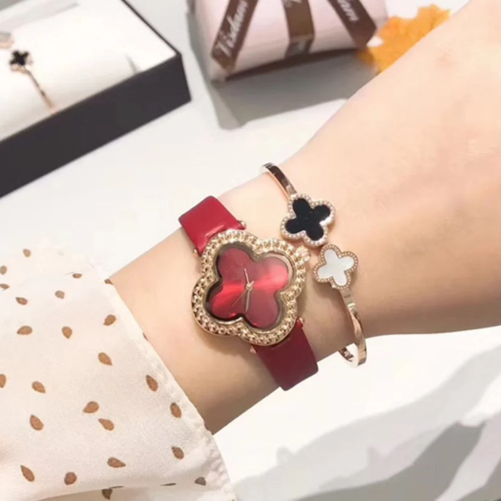 

Fashion luxury flower shape watch for ladies womens