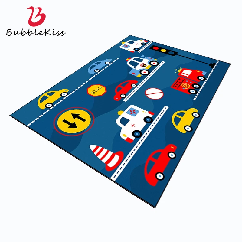 Bubble Kiss Modern Cartoon Tappeti Per Live Room Cute Traffic Light Pattern Tappeti Home Antiscivolo Kids Room Decor Tappeti Blu 2021