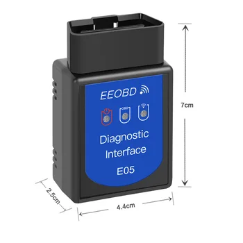 

E05 OBD2 Scanner, EEOBD WIFI Automotive Engine Fault Detector ELM327 OBDII Diagnostic Scan Tool for Smart Phone Windows