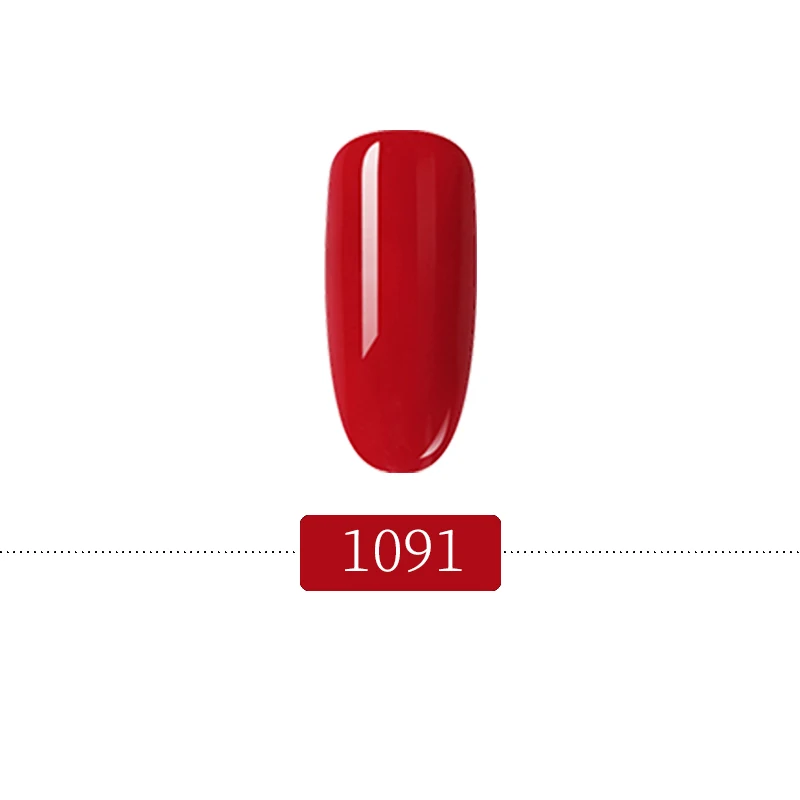 HNUIX 7,3 мл Краска гель лак Китайский Красный Цвет гель лак для ногтей Набор для самостоятельного маникюра верхняя основа пальто Hybird дизайн ногтей праймер - Цвет: 1091