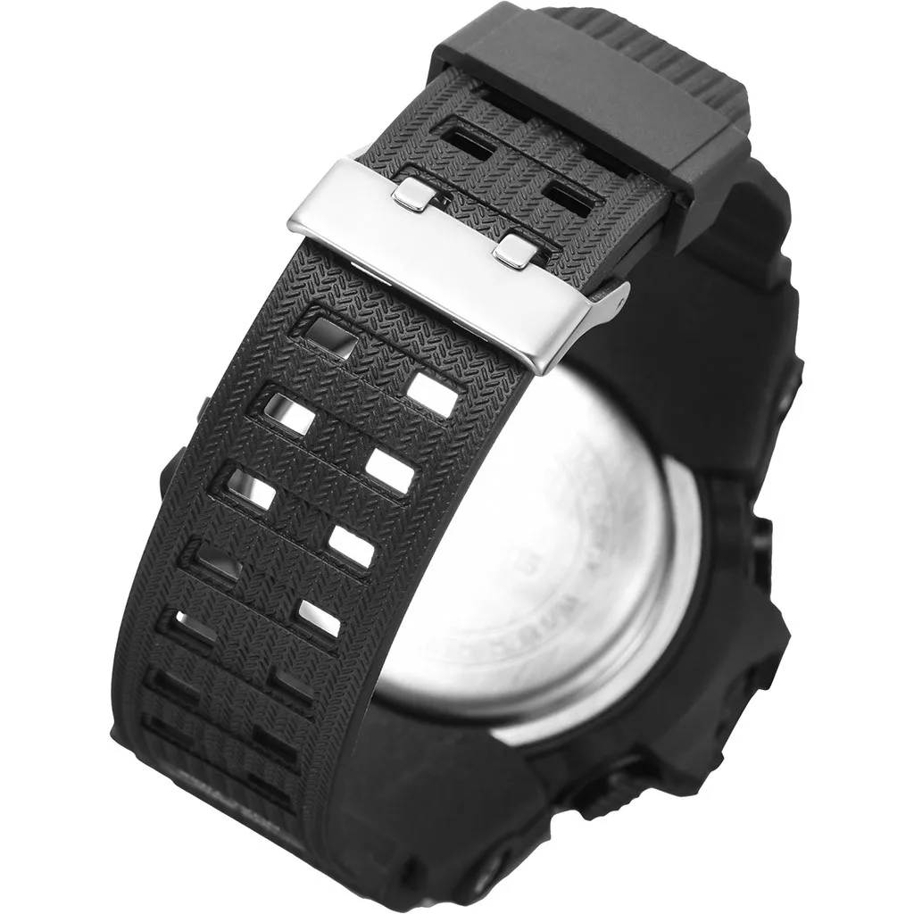 Спортивные мужские часы многофункциональные с двойным дисплеем светящиеся спортивные электронные часы
