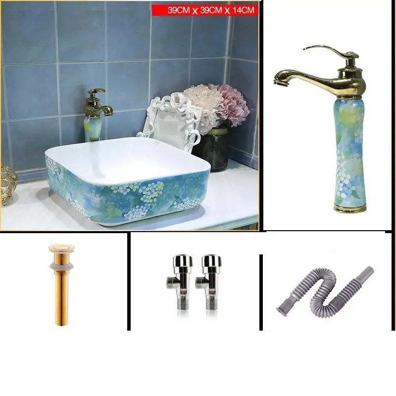 Nablatowa Evier Wastafel Cuba Para Banyo Waschtisch Black Lavandino Vanity De Mano Pia Banheiro Lavabo раковина для ванной комнаты - Цвет: MODEL T
