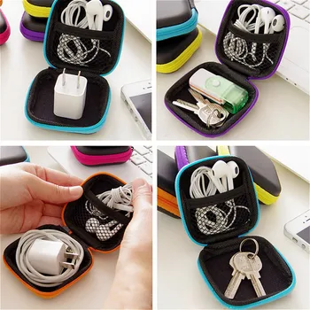 

Case Convenient Coin Headphone Protective Storage Box Colorful Headphone Case Travel Storage Bag For Earphone Data Cable Charger