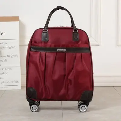Женская дорожная сумка для багажа, сумки на колесиках для девочек, водонепроницаемые сумки на колесиках, чемодан на колесиках, аэродинамический рюкзак - Цвет: small