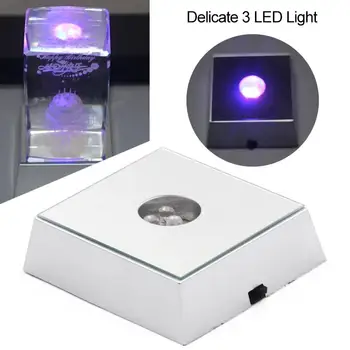 

Light Base Lamp Base Display Ornament Stand Home Hall Exhibition Gift Crystal LED Square Decoration Indoor Delicate Colorful