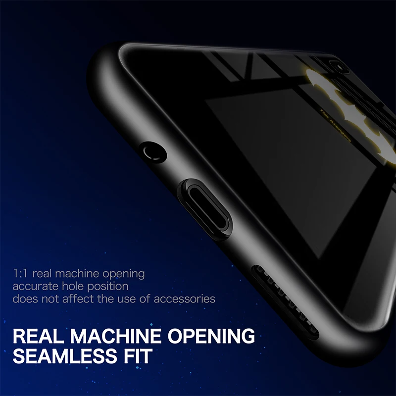 Чехол из закаленного стекла для iPhone 11 Pro XS MAX XR X 7 8 6 6S Plus, Капитан Америка, Железный человек, Бэтмен, комиксы Marvel
