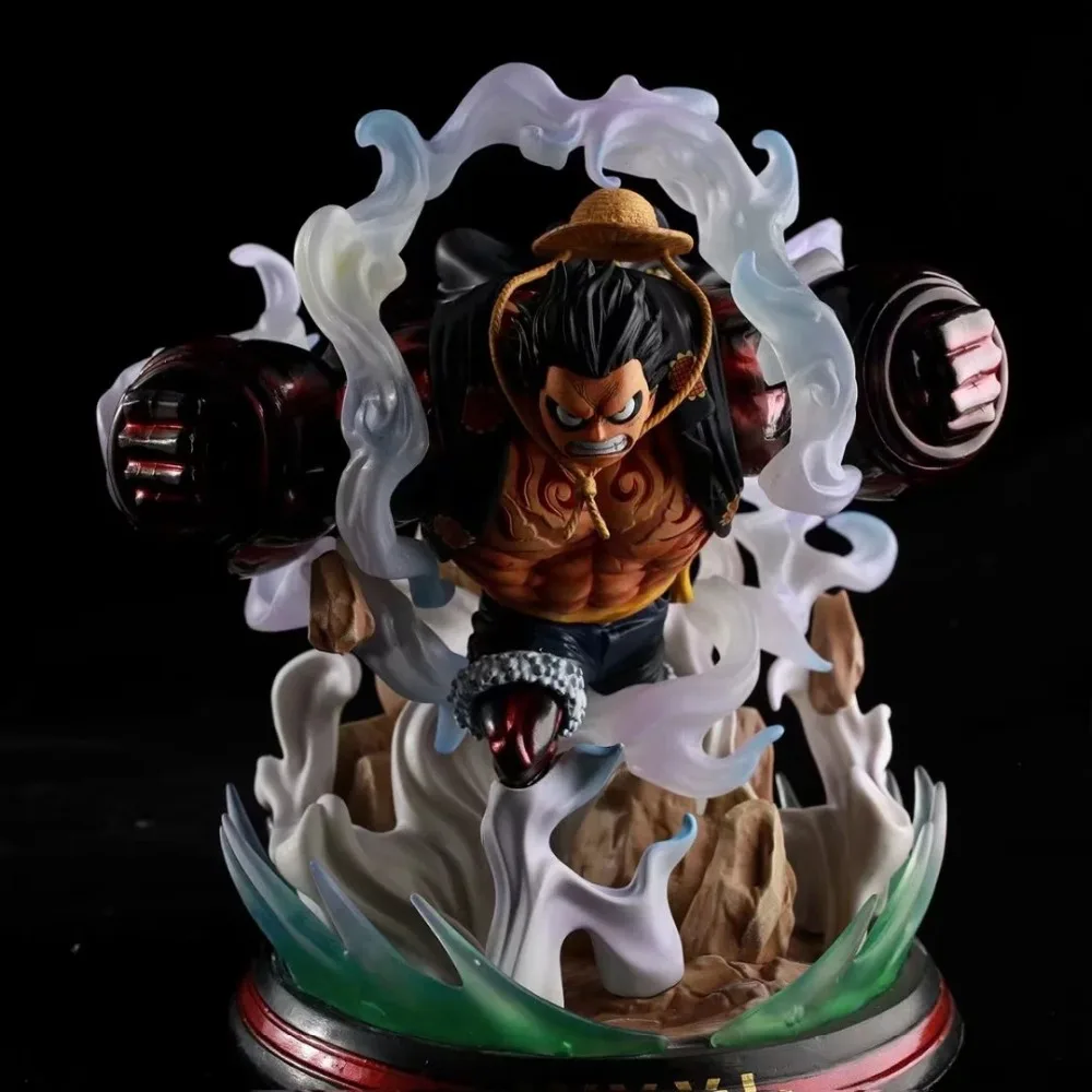 Аниме один кусок четвертый Обезьяна D Luffy с кулак Битва Ver. GK ПВХ Действие Рисунок Статуя Коллекция Модель игрушка; подарок 28 см