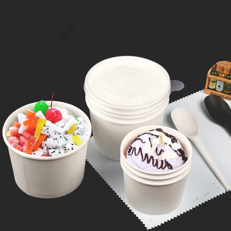 Disposable Plastic Bowls Round 50PCS/Lot 625ML Transparent Dessert Ice  Cream Bowls With Lid Fruit Tableware With Cover - AliExpress
