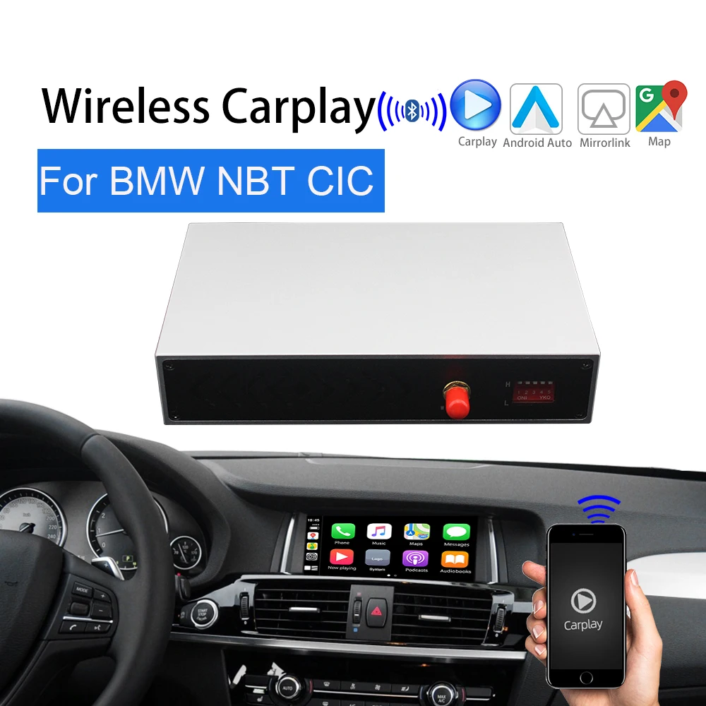12-WIFI Wireless Apple Carplay Retrofit For BMW X6 E71 X1 E84 F48 X3 F25 X4 F26 X5 E70 3Series F30 System Car play For BMW CIC NBT