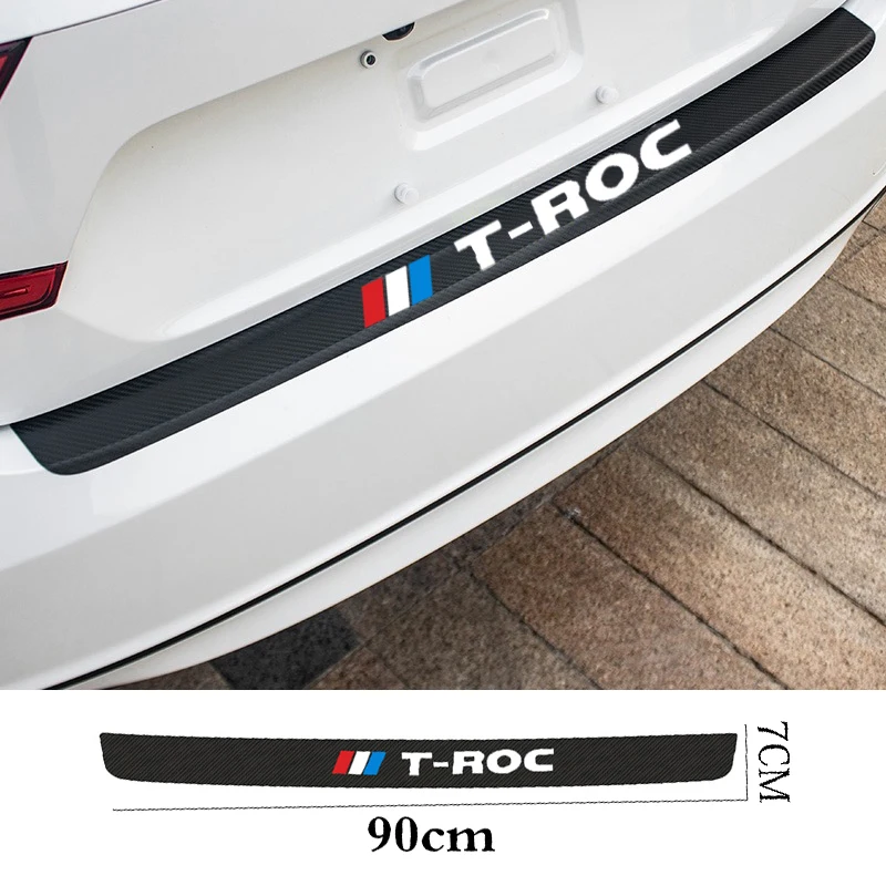 Для Volkswagen VW T-ROC R-Line TROC RLINE аксессуары из углеродного волокна заднего бампера