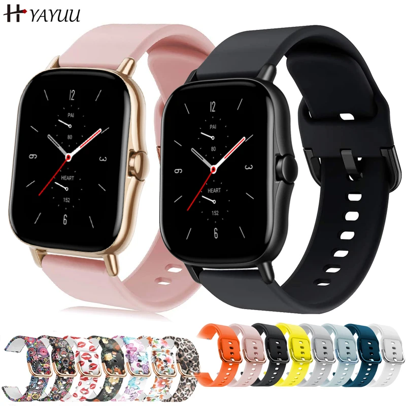 Сменный ремешок YAYUU для Amazfit Bip/GTS 2 браслет GTS Mini/GTS 2e/Bip U/U Pro 20 мм мягкая силиконовая