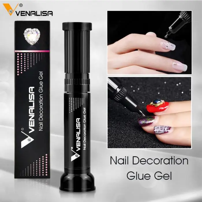 VENALISA 10ml Diamond Sticky Gel Pen Tranparent Clear Builder Gel Decor JS11