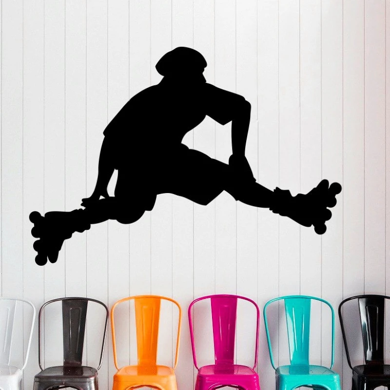 Roller Skating Skate Sticker Longboard Sports Decal Kids Room Posters Vinyl Pegatina Decor Mural Wall Decals Sticker