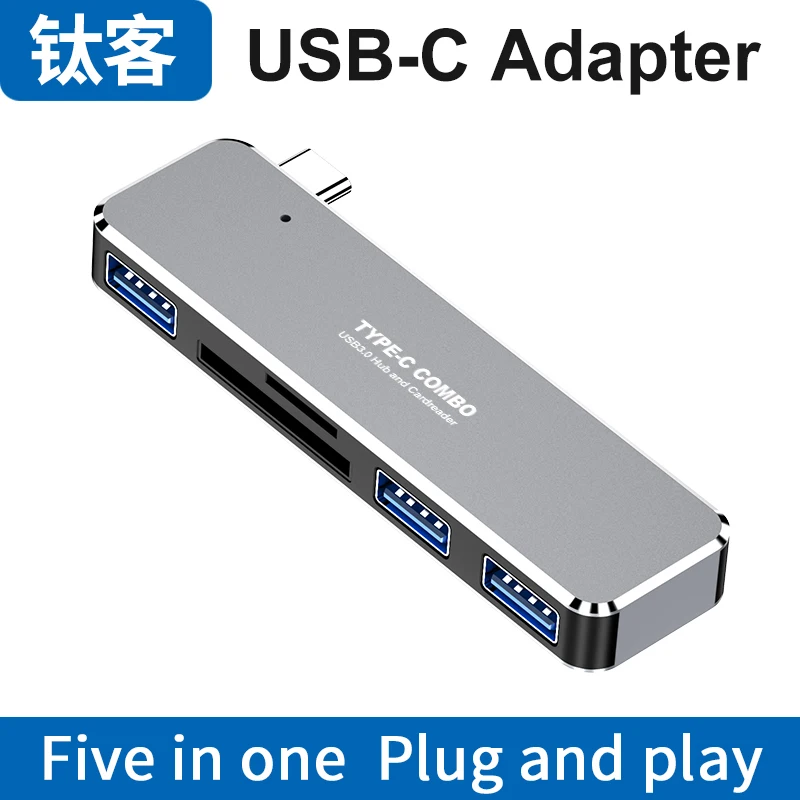 

Mosible USB C Hub USB 3.1 Type-C Hub To USB 3.0 Port TF SD Reader Slot for MacBook Pro/Air