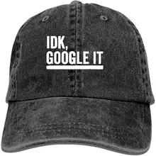 Бейсбольная Кепка-IDK Google ItCowboy головные уборы для мужчин и женщин папа, Гольф Дальнобойщик Черная спортивная бейсболка s
