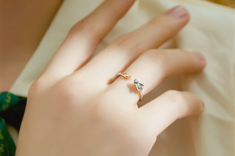Модное Ювелирное кольцо милый кролик с морковкой Открытые Кольца для женщин детские пальчиковые anel feminino животные bisuteria