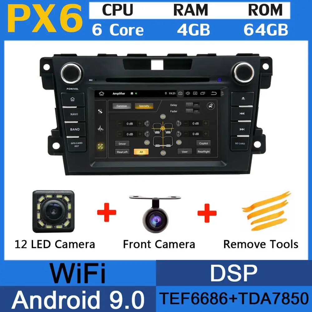 5 USB PX6/Восьмиядерный Android 9,0 автомобильный DVD для Mazda CX-7 CX7 CX 7 2010 2011 2012 2013 автомобильный Радио gps DSP Android авто - Цвет: PX6