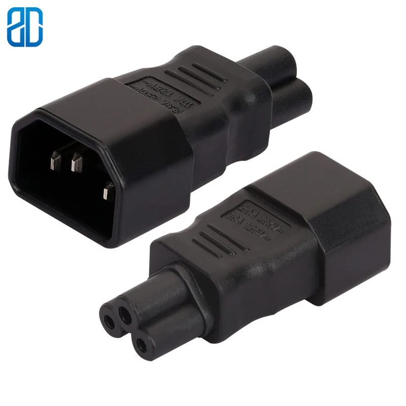 

C14-C5 IEC 320 C14 to C5 AC Adapter, IEC 3Pole Male to Mickey Mouse 3Pole Female Power Adapter Converter