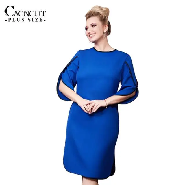 Blue 5XL 6XL, женское платье, Осеннее, плюс размер, повседневное, офисное, для девушек, для работы, облегающее, повседневное, элегантное, вечерние, большой размер, женское платье - Цвет: Blue