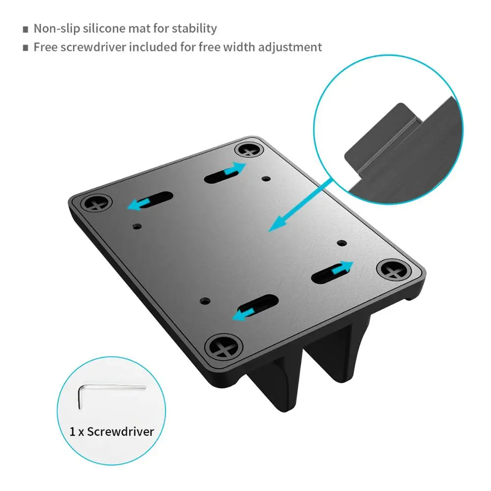 3 em 1 Vaydeer Plástico Vertical Portátil Suporte Ajustável Desktop Notebook Dock Space-saving - Imagem 4